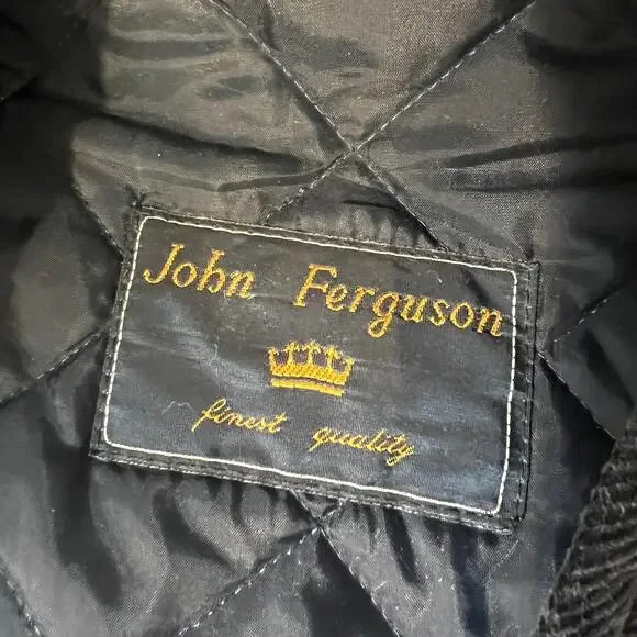 John Ferguson Quilted Vest Navy Blue Vintage